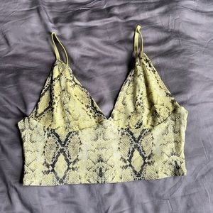 Garage Green Snakeskin Top